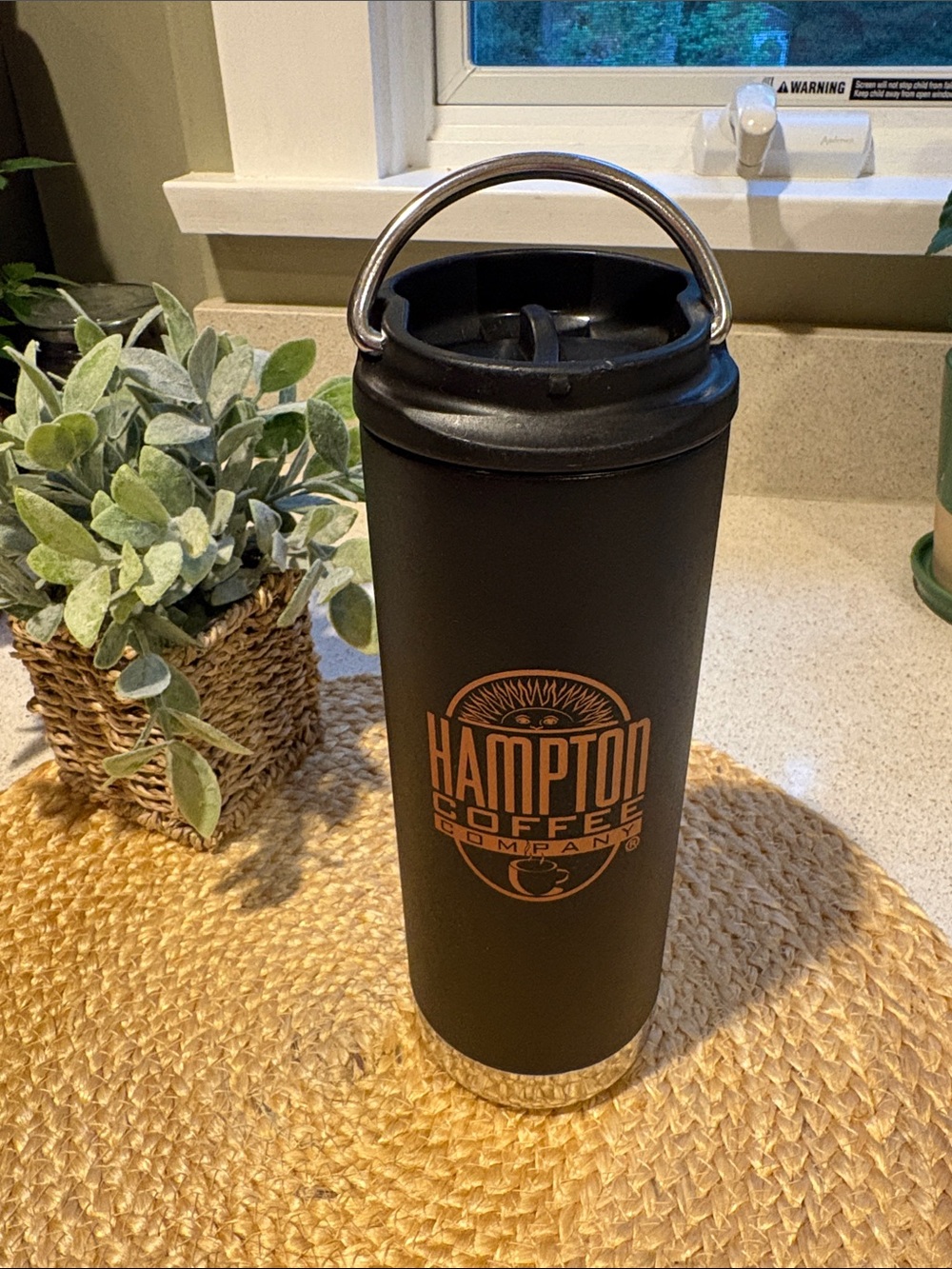 Hampton Coffee Company Klean Kanteen Insulated Stainless Travel Mug Black